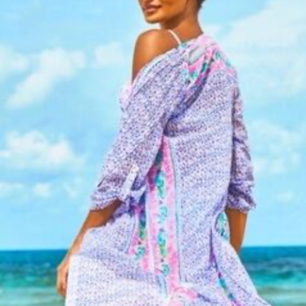 Lilly Pulitzer Jain Maxi Cover Up Ooh Barracuda Print Size Small NWOT